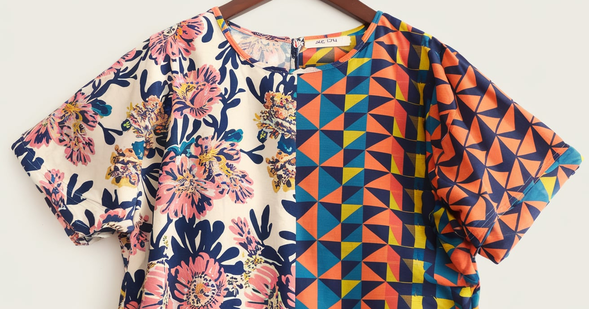Blouse Designs with Two Patterns