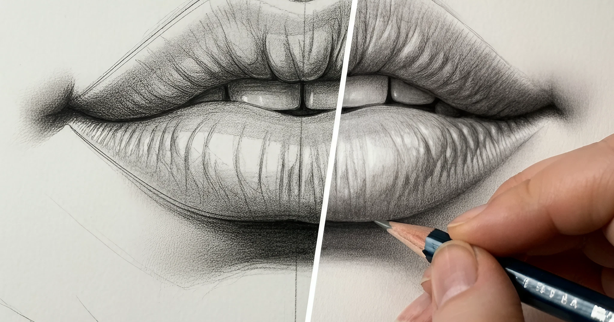 Lip Sketches with Reference Guidelines