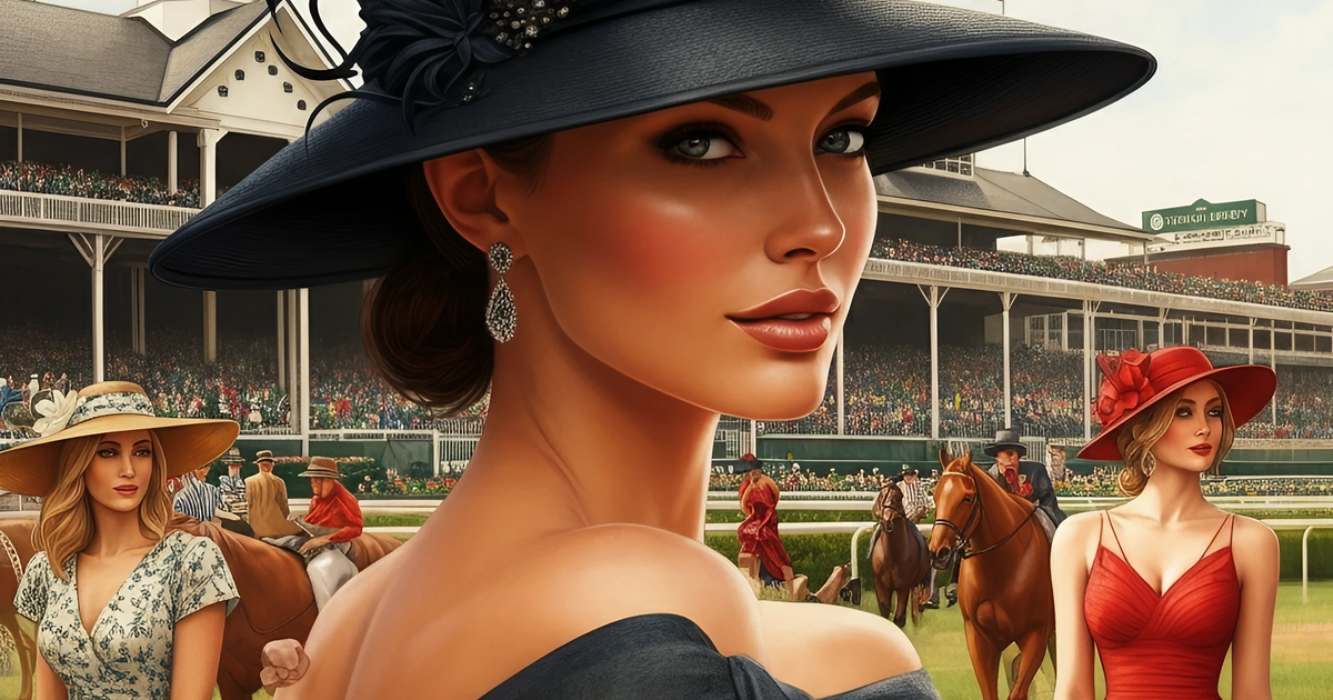 Kentucky Derby Outfits with Black Hats
