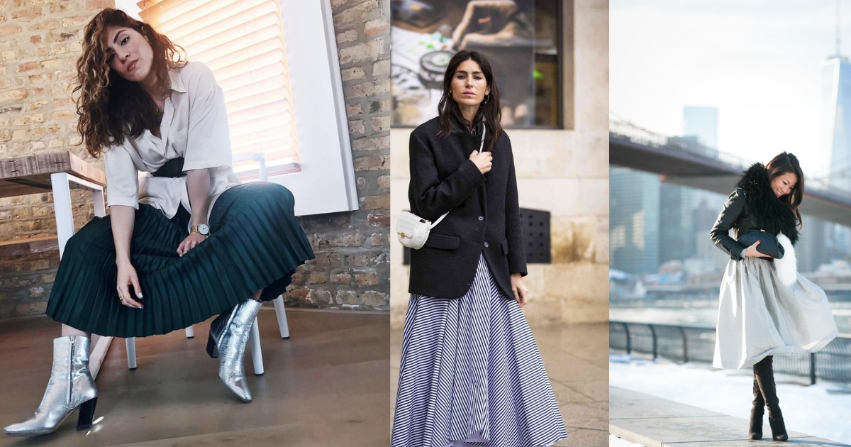 Long Skirt with Silver Boots